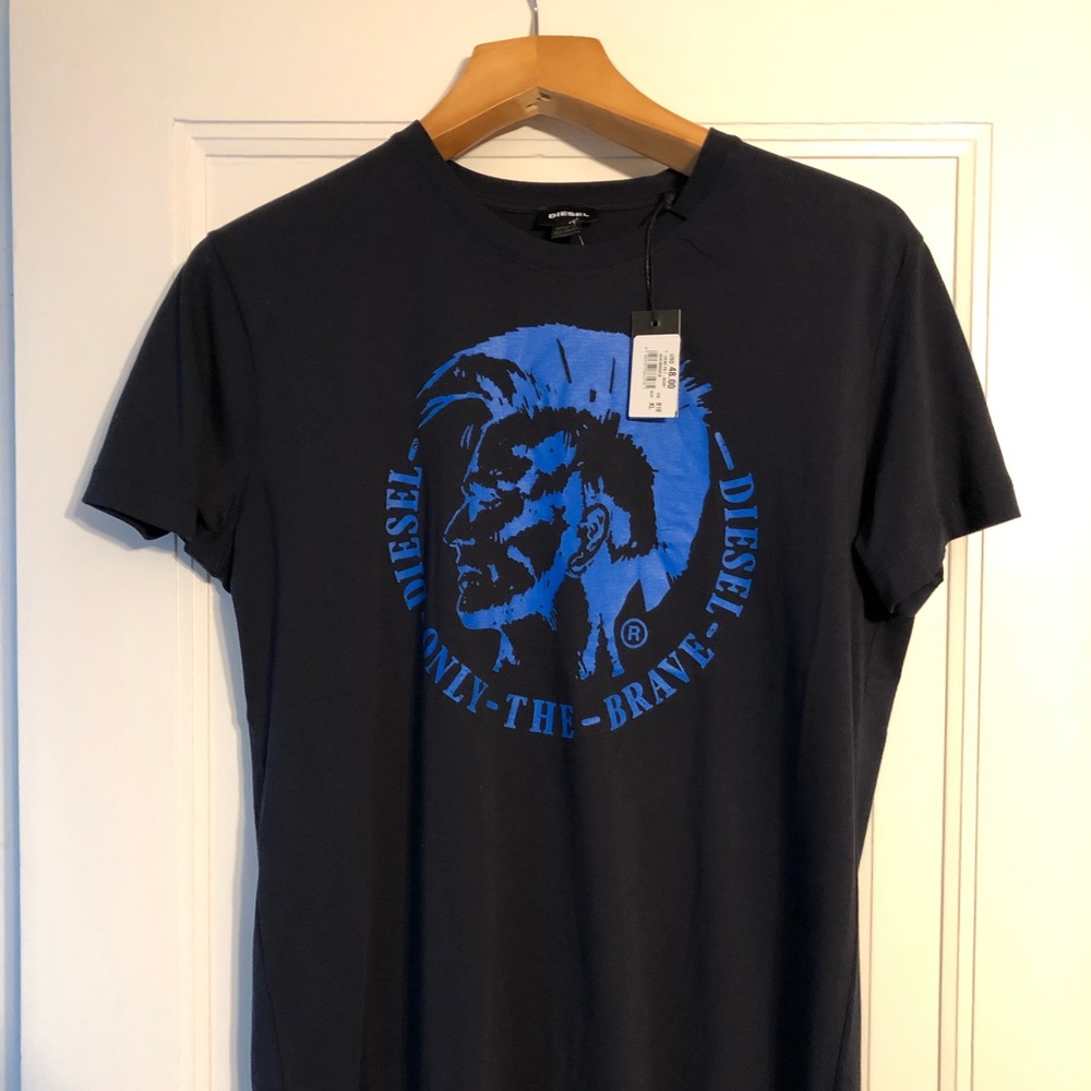 Diesel Blue Graphic T Shirt BNWT